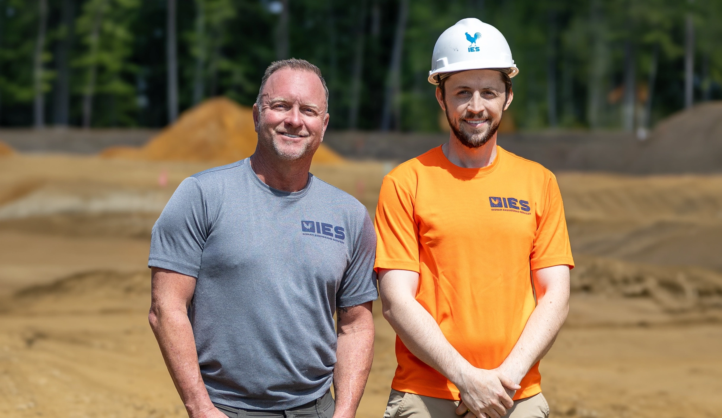 Chadd W. Ingram, P.E. and Nick Dobson, Project Manager at Ingram Engineering Services, on a project site in Pennsylvania